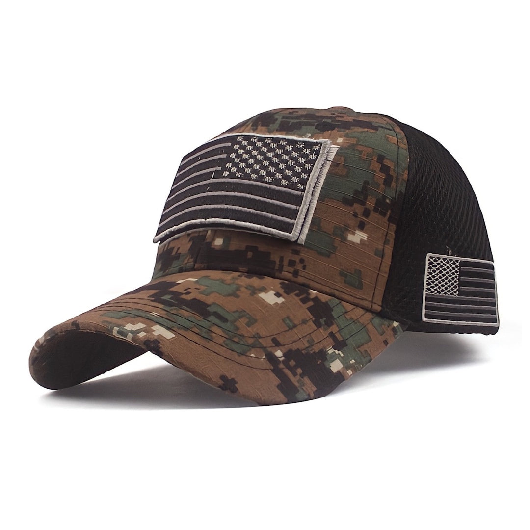 USA Flag Trucker Fit Hat – ELITETRIDENT