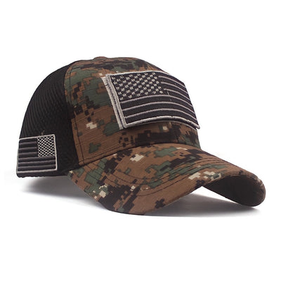 USA Flag Trucker Fit Hat - FROGMANGLOBAL